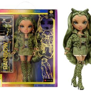 Rainbow High Description Olivia- Camo Green Fashion Doll. Fashionable Doll 2023